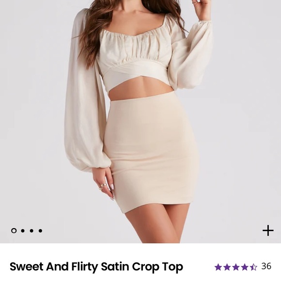 satin crop top by windsor - Picture 6 of 6